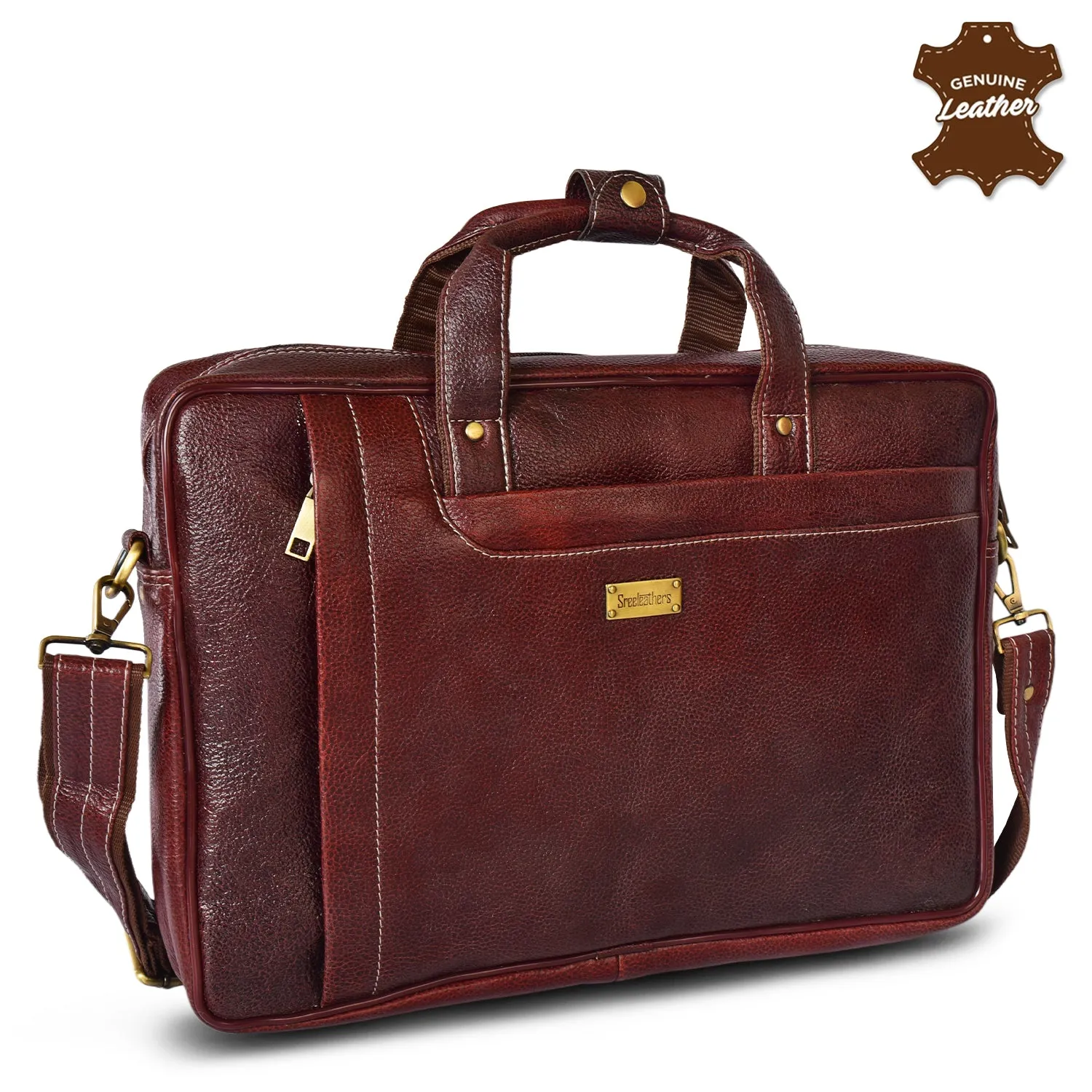 Leather Laptop Bag  998904 (Brown)