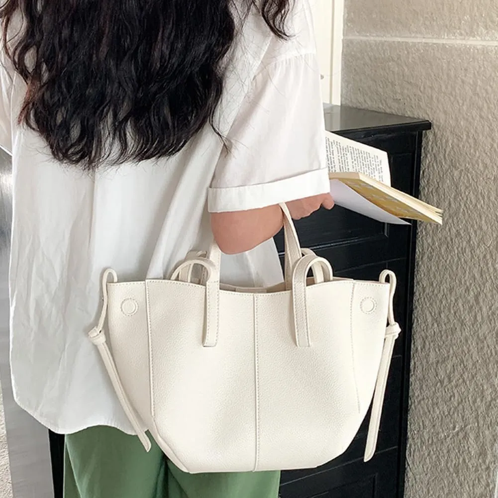Leather Purses for Women Trendy Leather Shoulder Bag Faux Purse Faux Leather Tote Bag With Magnetic Closure