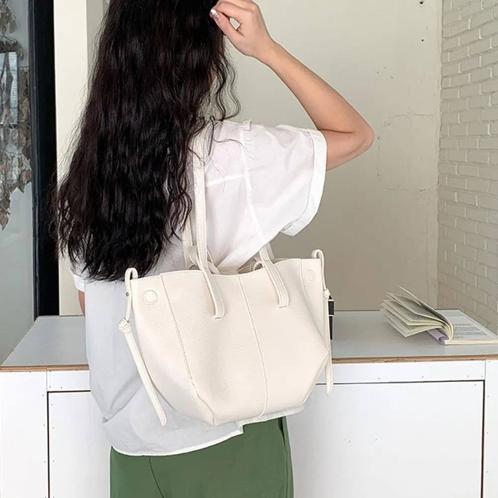 Leather Purses for Women Trendy Leather Shoulder Bag Faux Purse Faux Leather Tote Bag With Magnetic Closure