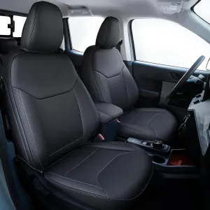 Leather Seat Covers Custom Fit for Maverick 2022-2025, Compatible with XL, XLT, Lobo, Lariat, Tremor Model - Armrest Covers Included - Faux Leather, Fully Covered, Fit Like a Glove