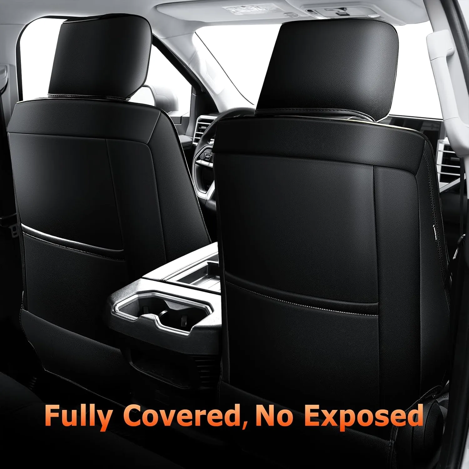Leather Seat Covers Custom Fit for Tundra 2022 2023 2024 2025 CrewMax SR, SR5, Limited, Platinum, 1794 Edition, TRD Pro, Capstone - Carbon Fiber - Premium Faux Leather Fully Covered