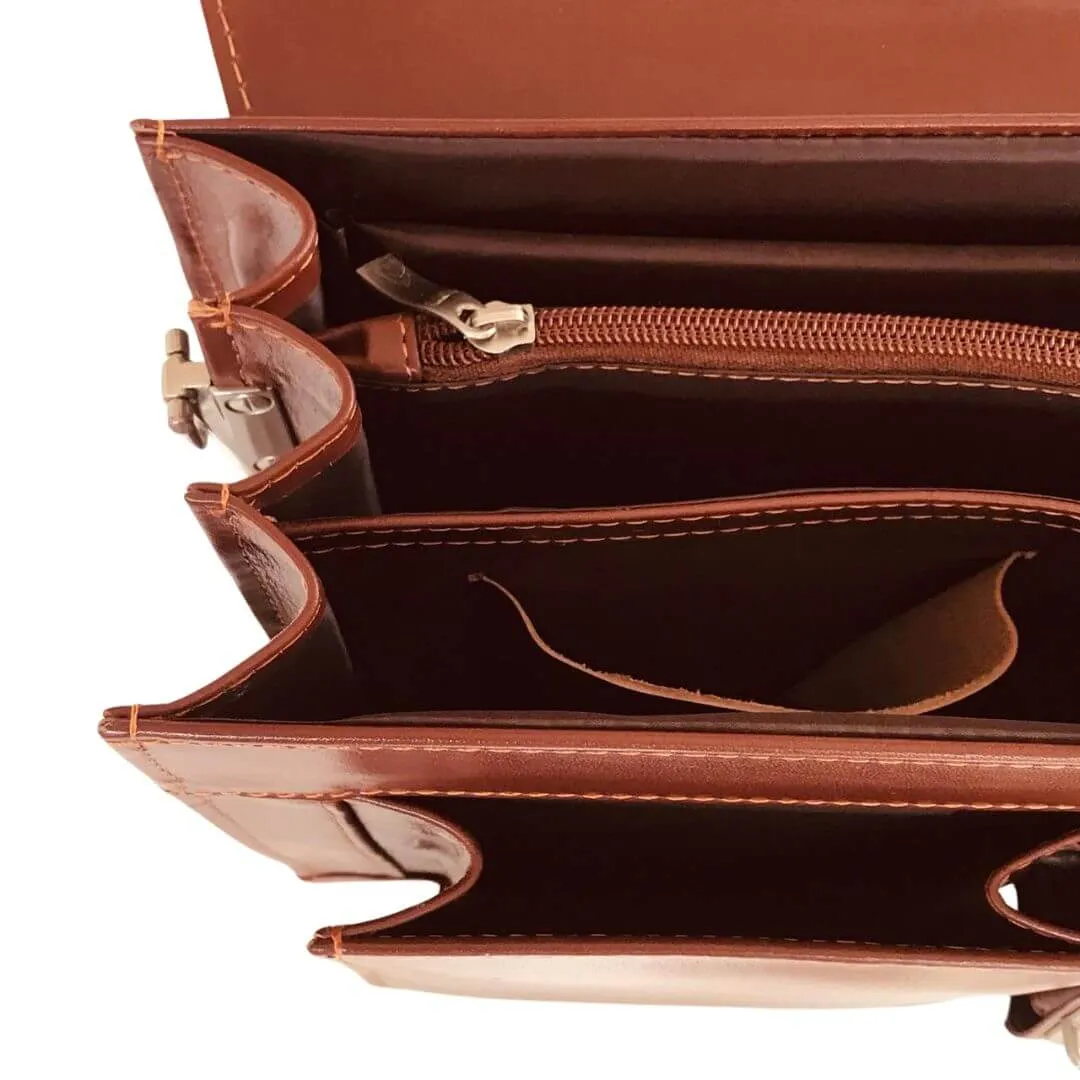 Leather Tan Laptop Bag A6