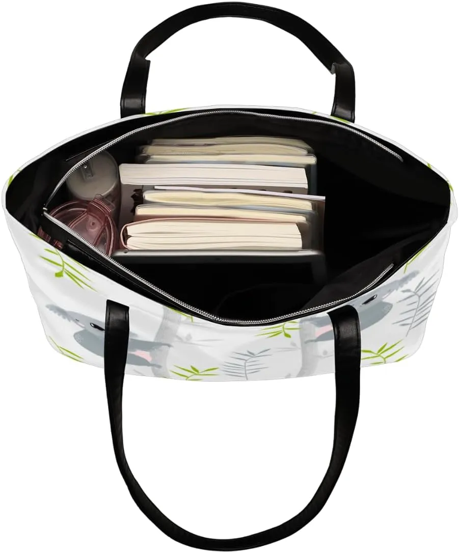 Leather Tote Bag for Women Fashion Shoulder Bag Purses and Handbags Large Capacity Satchel Bags for Work Travel