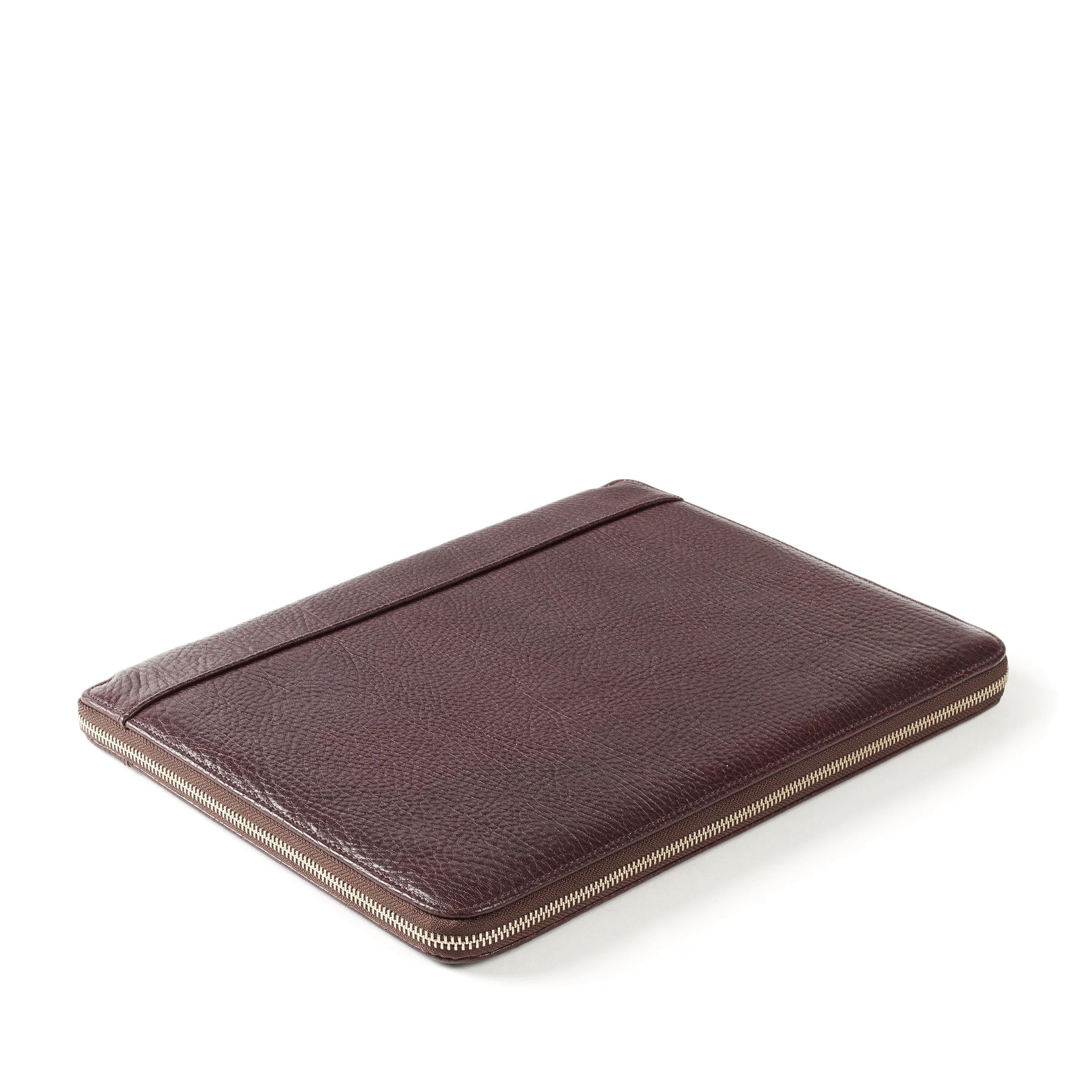 Left Handed Executive Zippered Portfolio Espresso