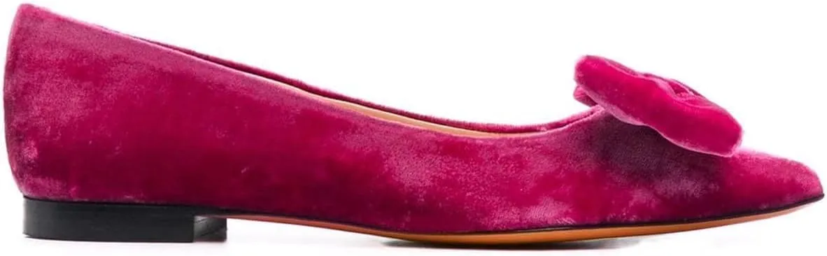 LEHOOR Women Bow Flats Pointed Toe Slip-on Flats Comfortable Velvet Ballet Flats 0.5 Inch Flat Heel Shoes Closed-Toe Dress Flats Cute Casual Drive Flats Office Ladies Work Daily Party Club 4-11 M US