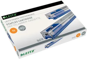 Leitz 55910000 K6 Power Performance Stapler Cartridge, 25 Sheet Capacity, Strong Steel, 1050 Staples, Length 6 mm - Blue