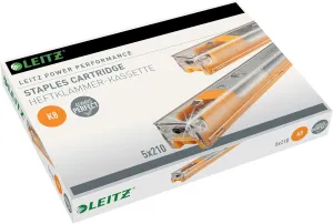 Leitz 55920000 K8 Power Performance Stapler Cartridge, 40 Sheet Capacity, Strong Steel, 1050 Staples, Length 8 mm