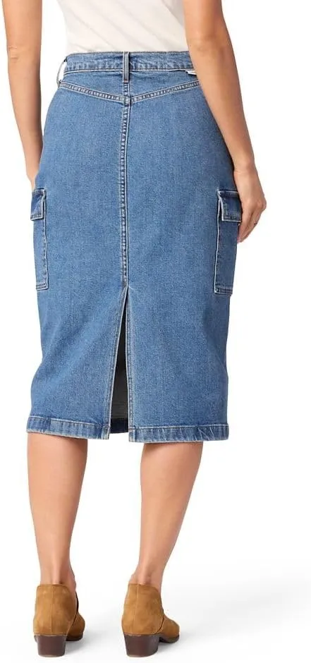 Levi Strauss Signature Gold Women's Everyday Cargo Midi Skirt (Available in Plus)