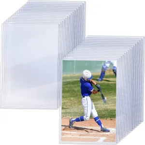 Lincia 6 x 9 Inch Hard Plastic Card Sleeves Jumbo Photocard Holder PVC Clear Card Protectors for Game Trading Sports Cards Collecting Storing Display Supplies(30 Pcs)