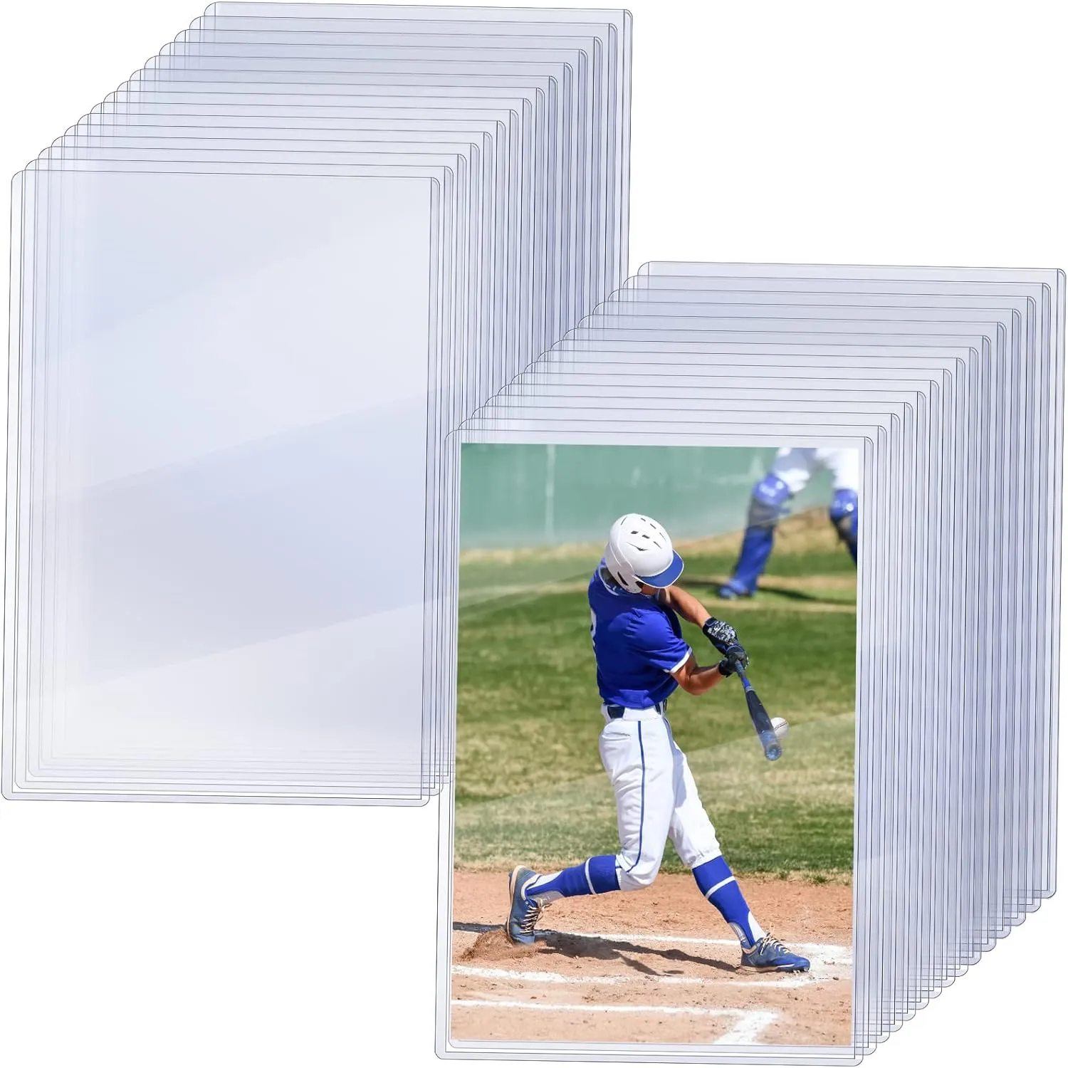 Lincia 6 x 9 Inch Hard Plastic Card Sleeves Jumbo Photocard Holder PVC Clear Card Protectors for Game Trading Sports Cards Collecting Storing Display Supplies(30 Pcs)