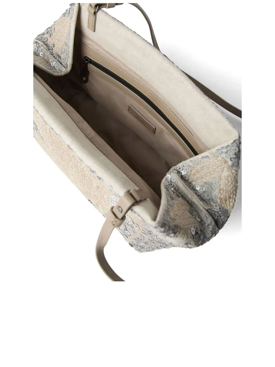 Linen Embroidered Wallet