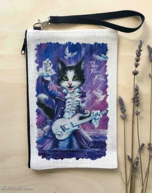 Linen Wallet "Purr Purr Rain"