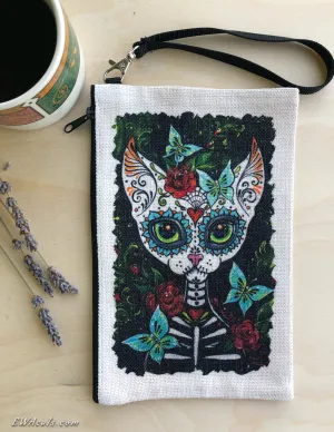 Linen Wallet "Sugar Kitty"