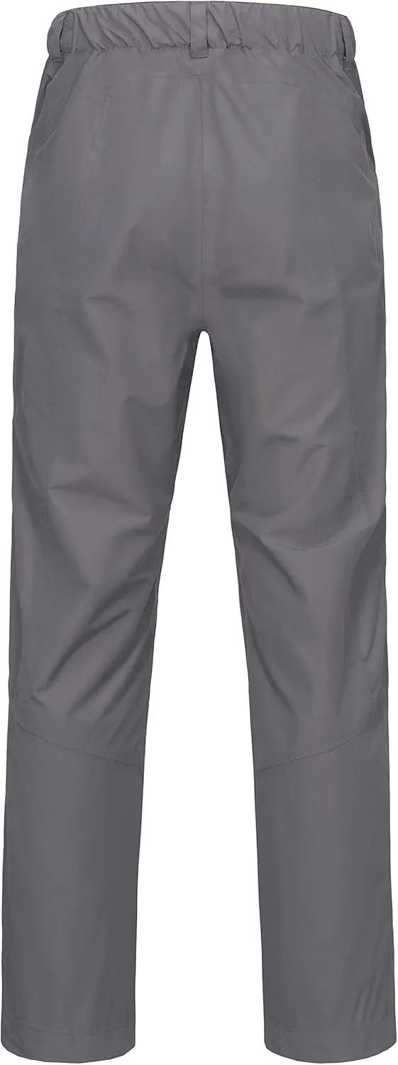 Little Donkey Andy Men's Rain Pants Waterproof Lightweight Overpants Windproof Outdoor Pants for Hiking, Golf, Fishing
