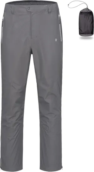 Little Donkey Andy Men's Rain Pants Waterproof Lightweight Overpants Windproof Outdoor Pants for Hiking, Golf, Fishing