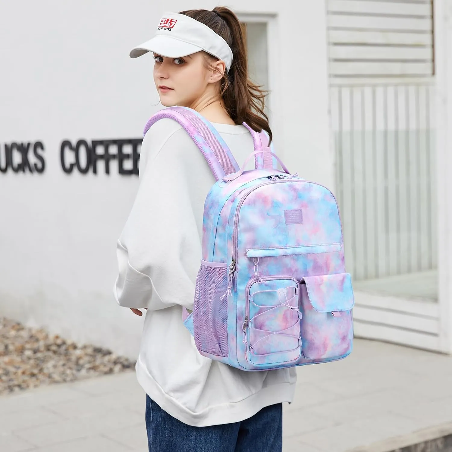 Lohol Galaxy Backpack for Kids Teen Boys Girls, Daypack with 1Anti Theft Pocket for Travel School (Galaxy E)