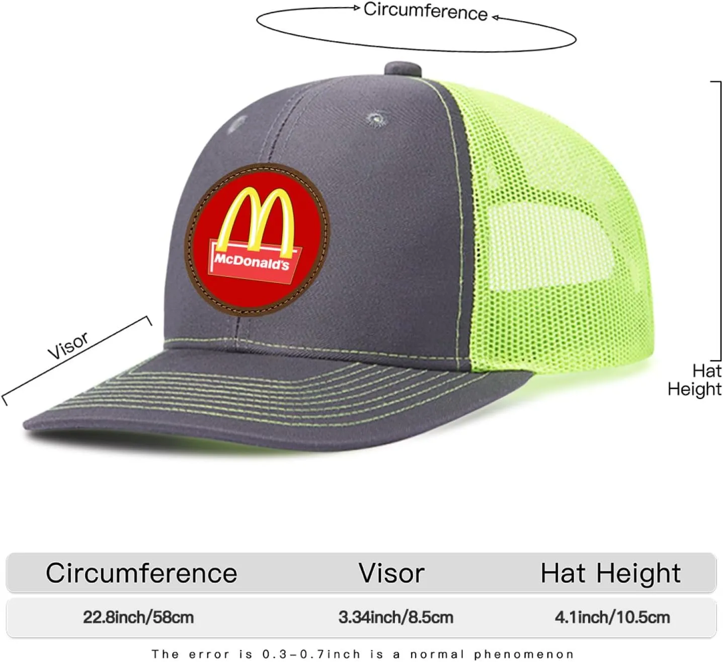 Long Brim Trucker Dad Work Hat for Unisex Adult Soft Outdoor Plain Baseball Mesh Cap Womens Mens Adjustable Golf Sun Hat