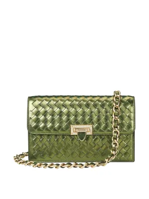 Lottie clutch bag in green