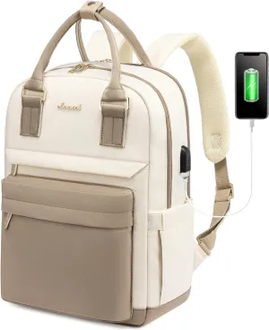 LOVEVOOK Backpack purse for Women, 14 Inch Laptop backpack with USB Port, Cute Waterproof Backpacks Stylish Travel Bags Vintage Daypacks Bookbag for College School Work