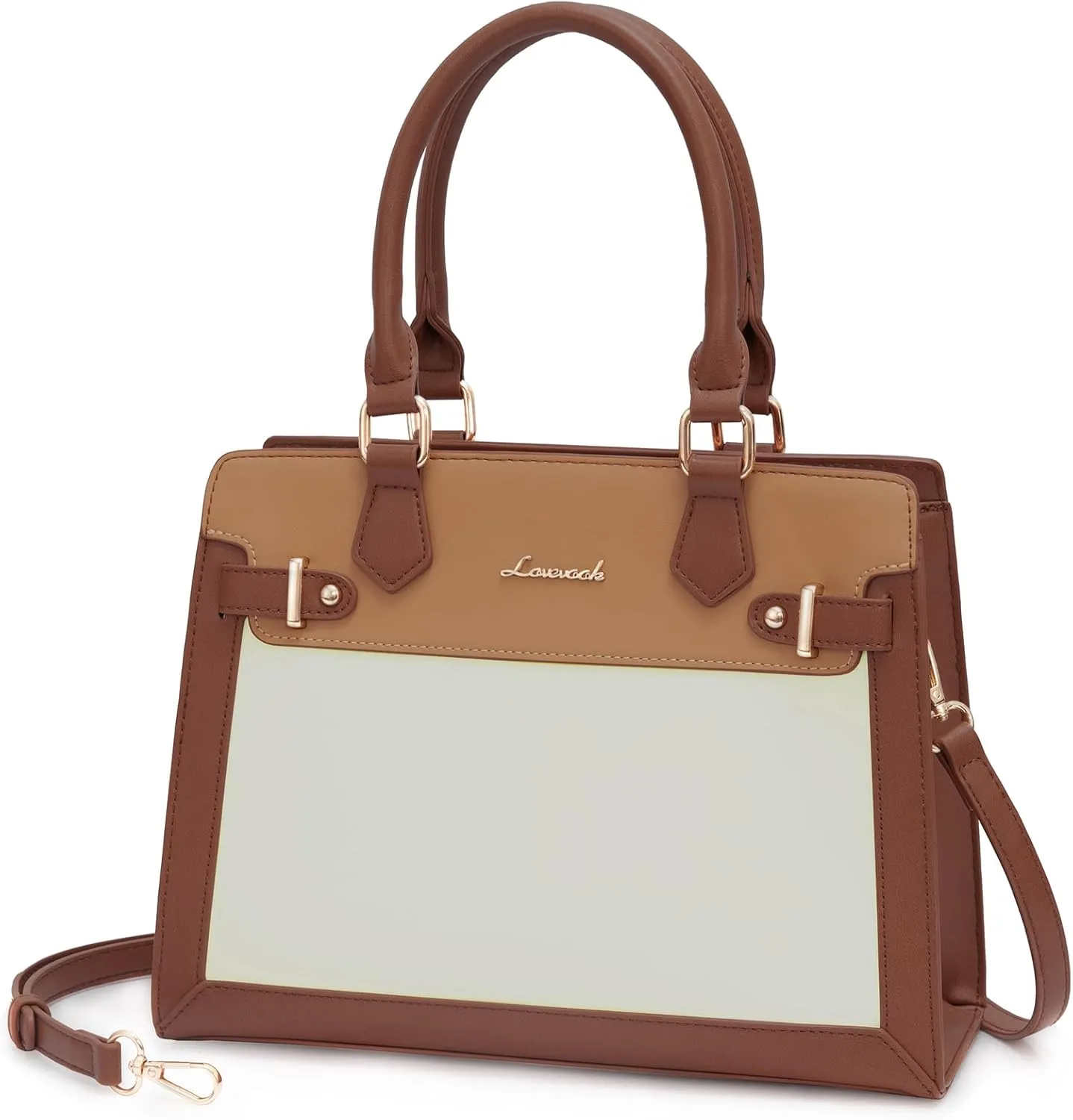LOVEVOOK Purses and Handbags for Women, Tote Shoulder Bag Satchel Black Purse and PU Leather Top Handle for ladies