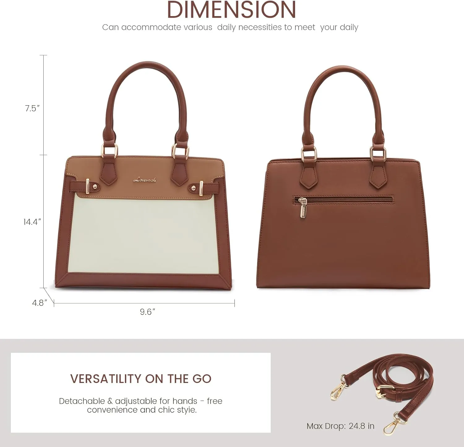 LOVEVOOK Purses and Handbags for Women, Tote Shoulder Bag Satchel Black Purse and PU Leather Top Handle for ladies