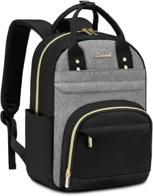LOVEVOOK Small Backpack Purse for Women, Mini Backpack, Light Weight Cute Fashion Backpack for Work Daily Travel, Black-Grey
