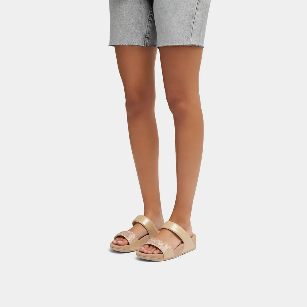 LULU Crystal Embellished Slides
