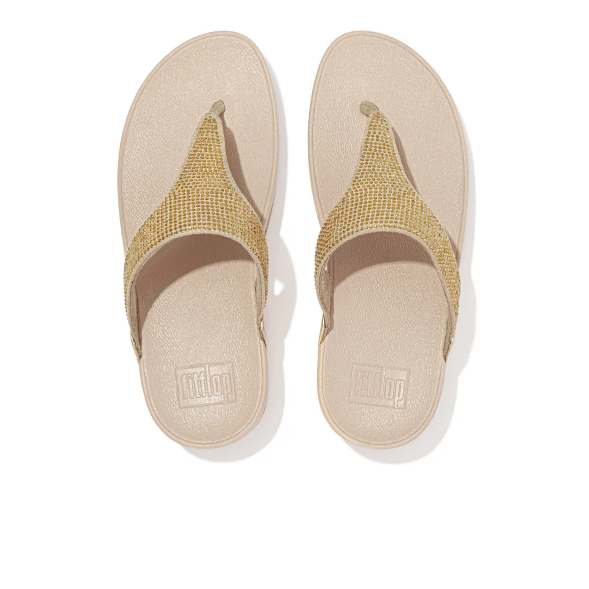 LULU Crystal Embellished Toe-Post Sandals