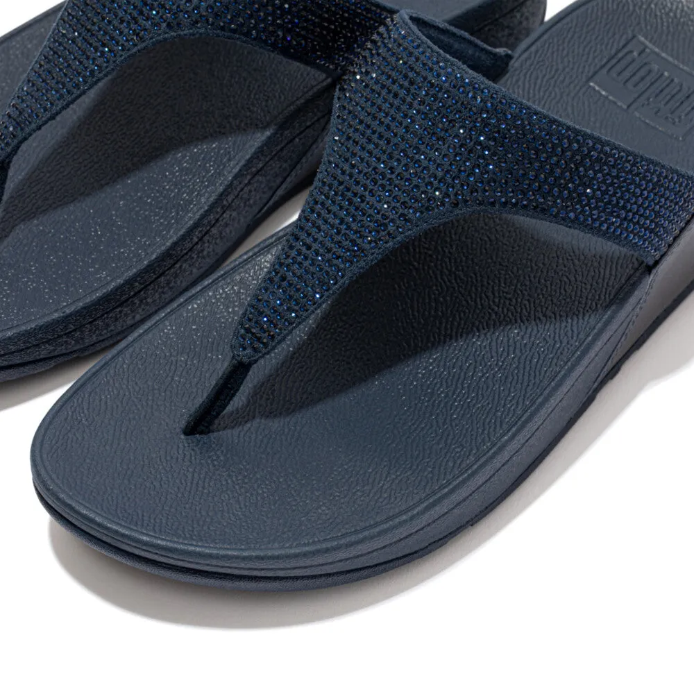 LULU Crystal Embellished Toe-Post Sandals