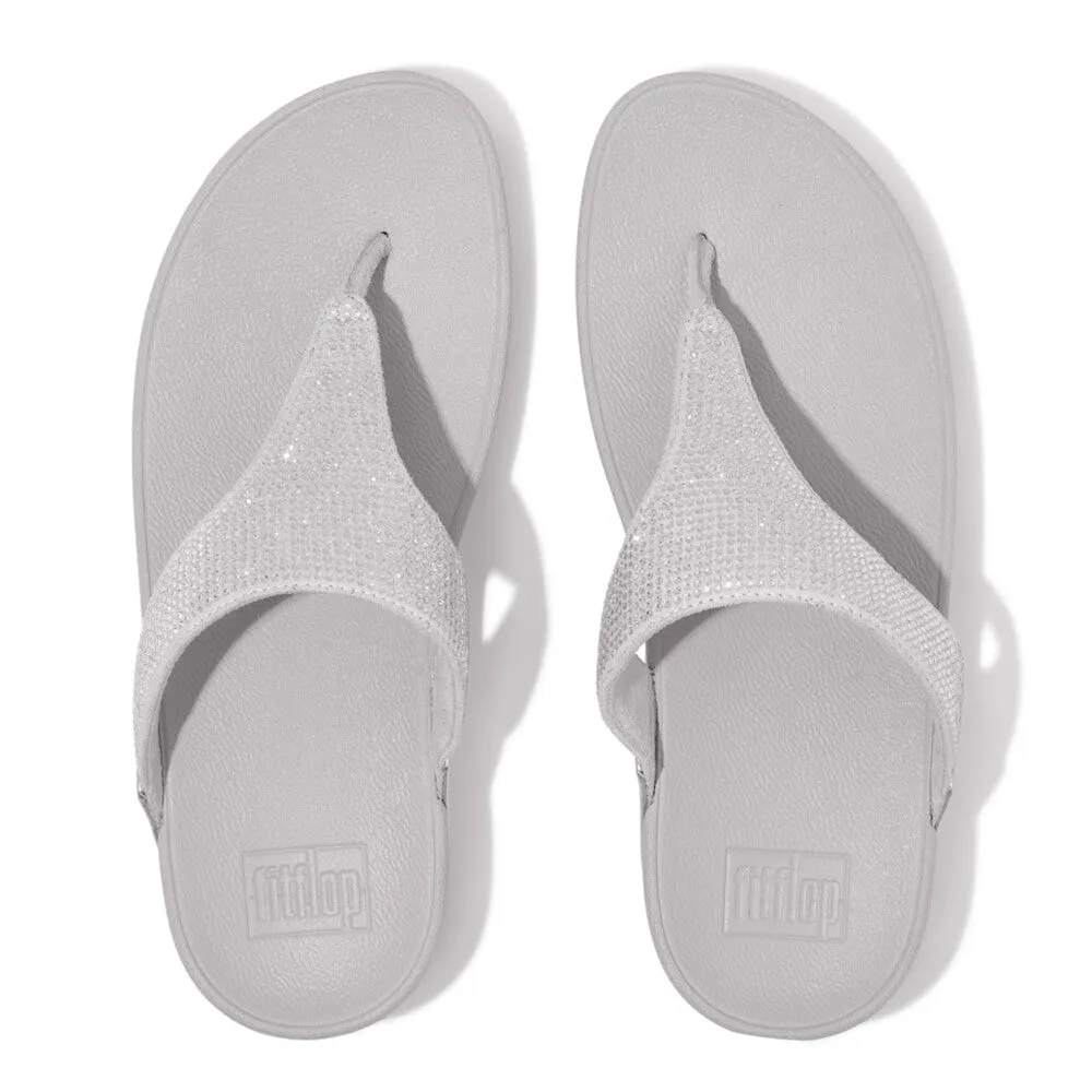 LULU Crystal Embellished Toe-Post Sandals
