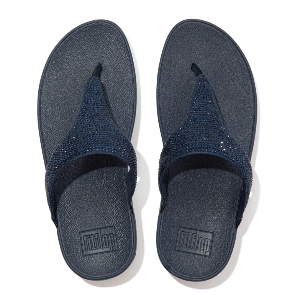 LULU Crystal Embellished Toe-Post Sandals