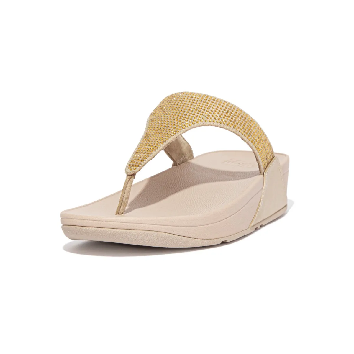 LULU Crystal Embellished Toe-Post Sandals