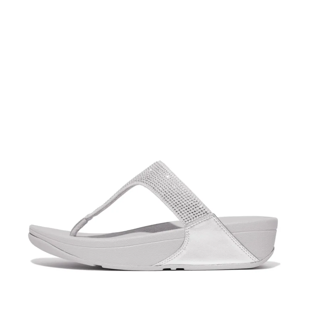 LULU Crystal Embellished Toe-Post Sandals