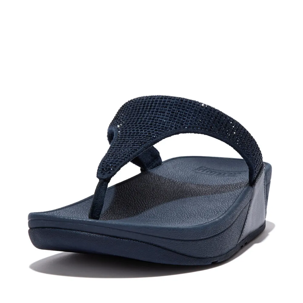 LULU Crystal Embellished Toe-Post Sandals