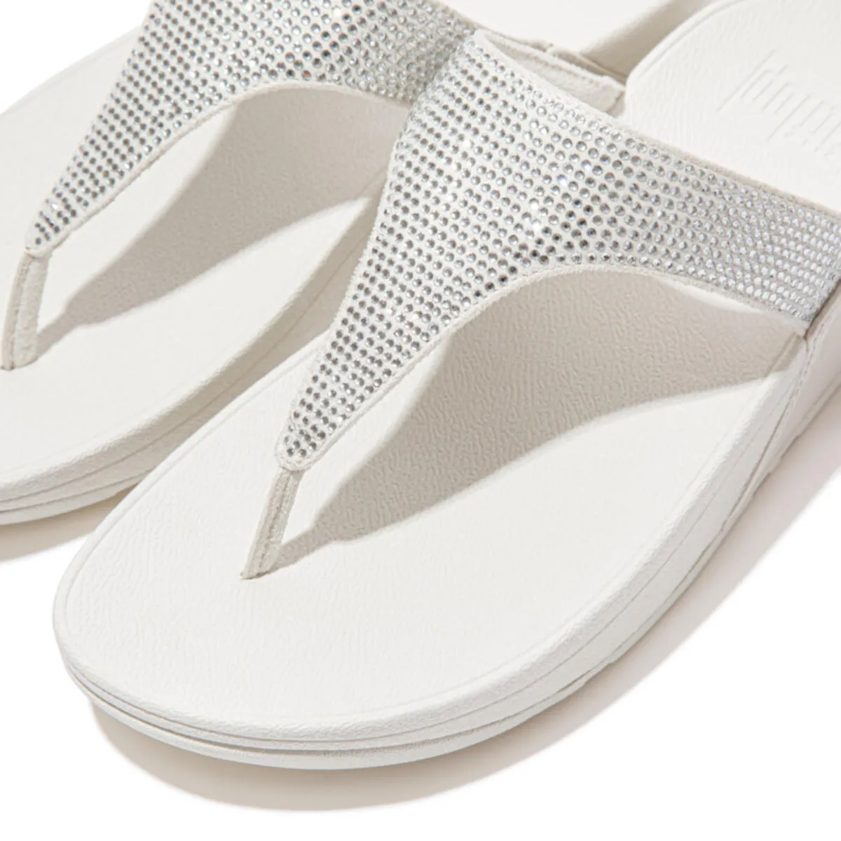 LULU Crystal Embellished Toe-Post Sandals