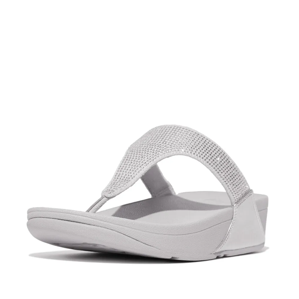 LULU Crystal Embellished Toe-Post Sandals