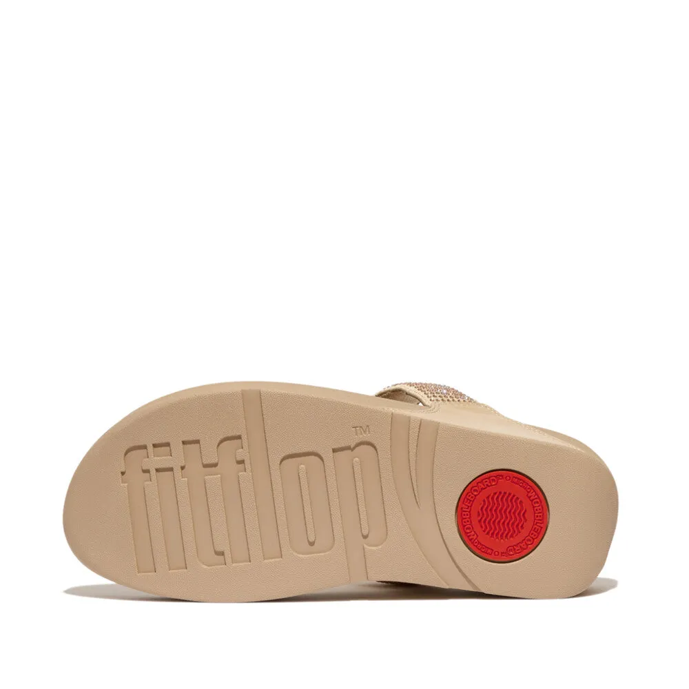 LULU Crystal Embellished Toe-Post Sandals