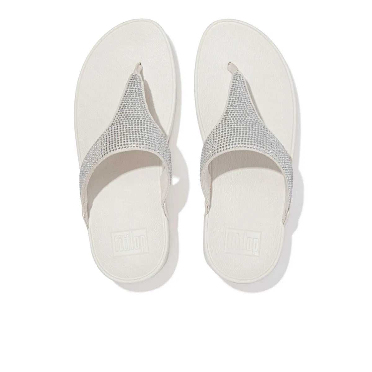 LULU Crystal Embellished Toe-Post Sandals