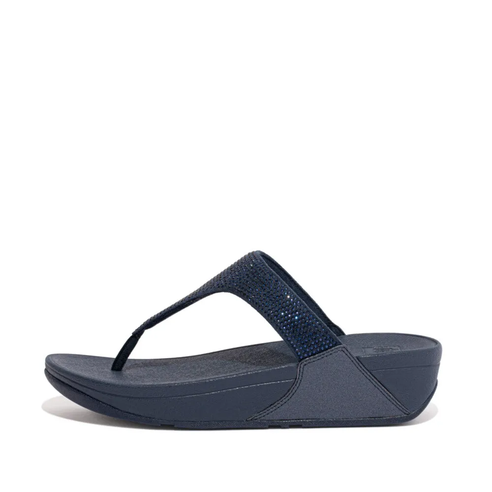 LULU Crystal Embellished Toe-Post Sandals