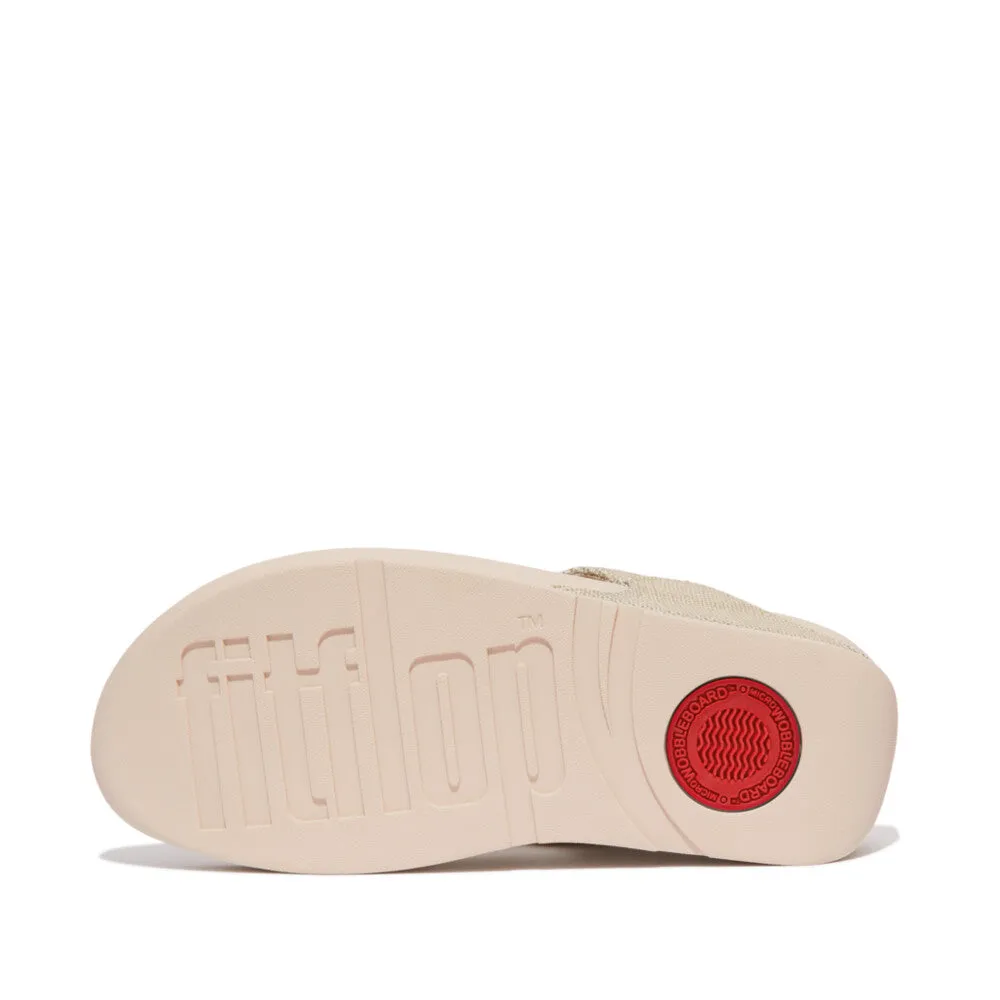 LULU Glitz-Canvas Toe-Post Sandals