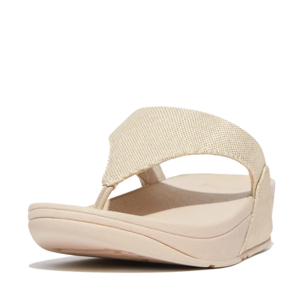 LULU Glitz-Canvas Toe-Post Sandals