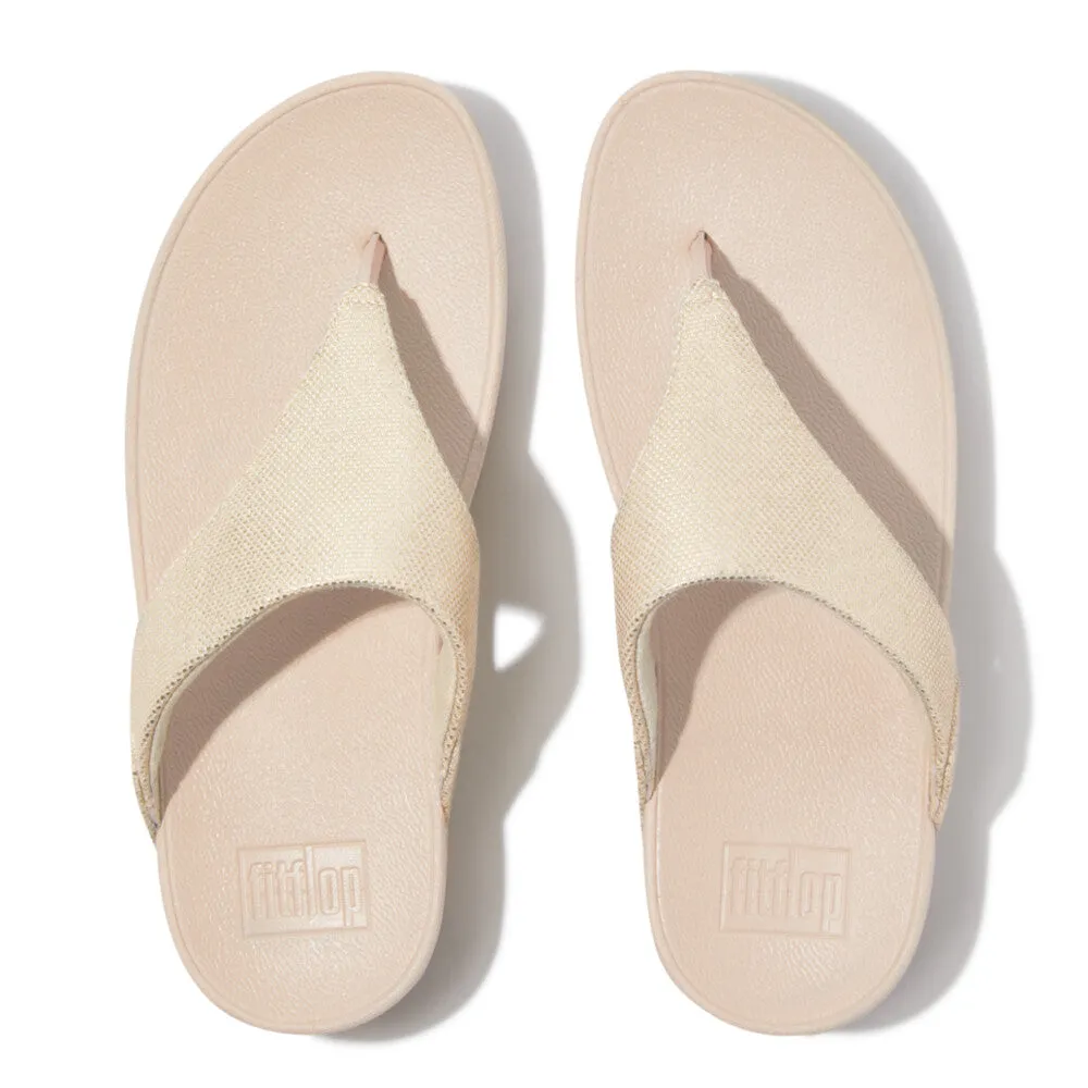 LULU Glitz-Canvas Toe-Post Sandals