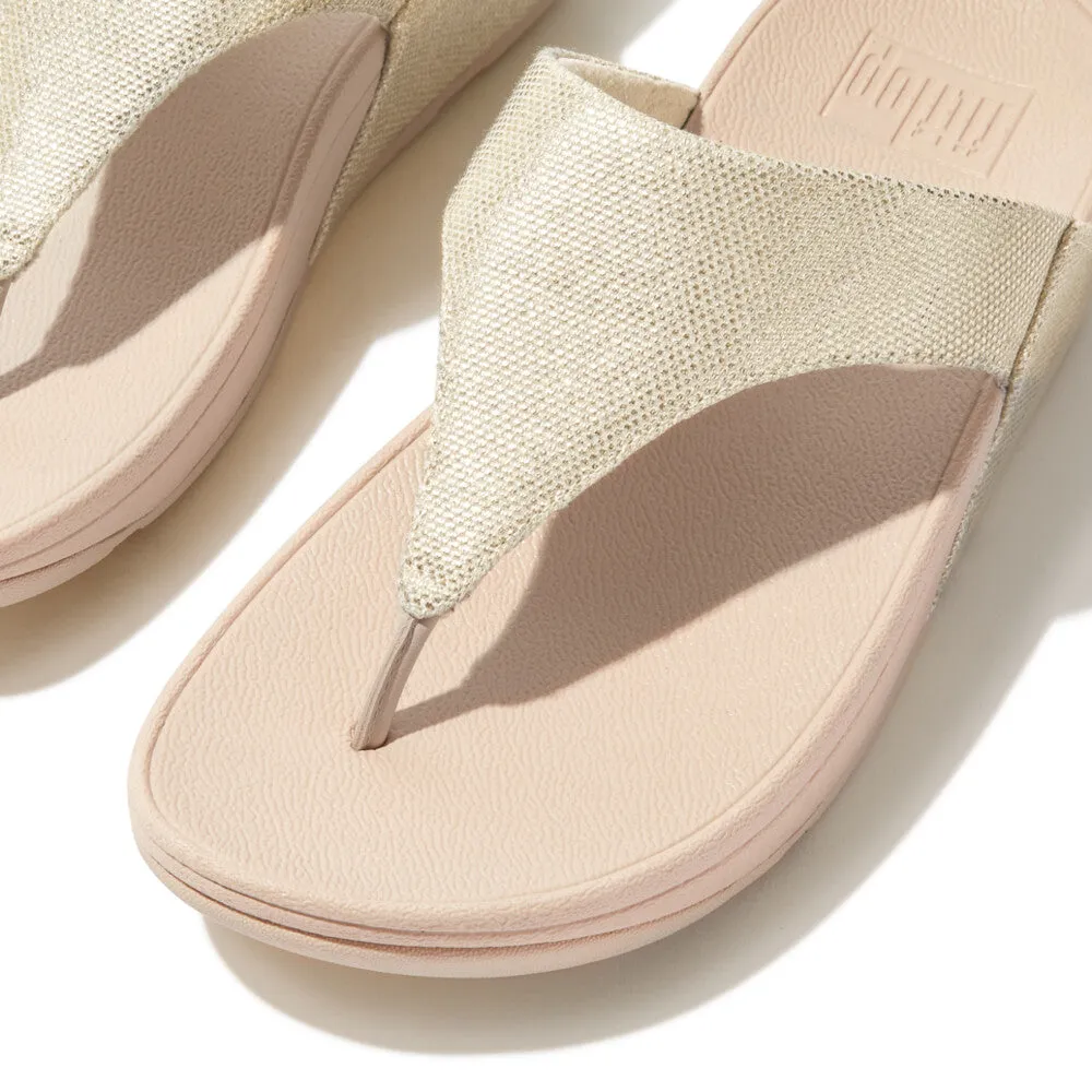 LULU Glitz-Canvas Toe-Post Sandals