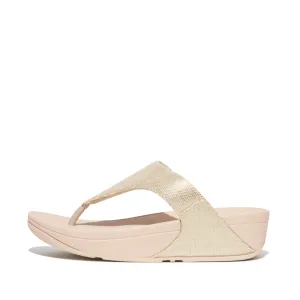 LULU Glitz-Canvas Toe-Post Sandals