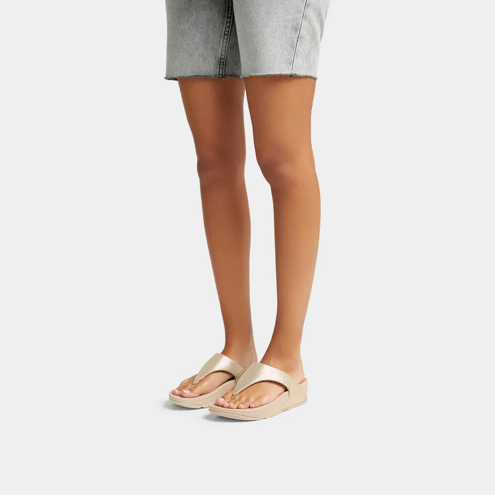 LULU Glitz-Canvas Toe-Post Sandals