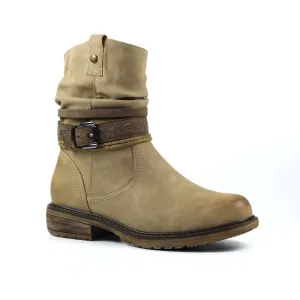 Lunar Veronica Women's Waterproof Zip Up Ankle Boot Stone