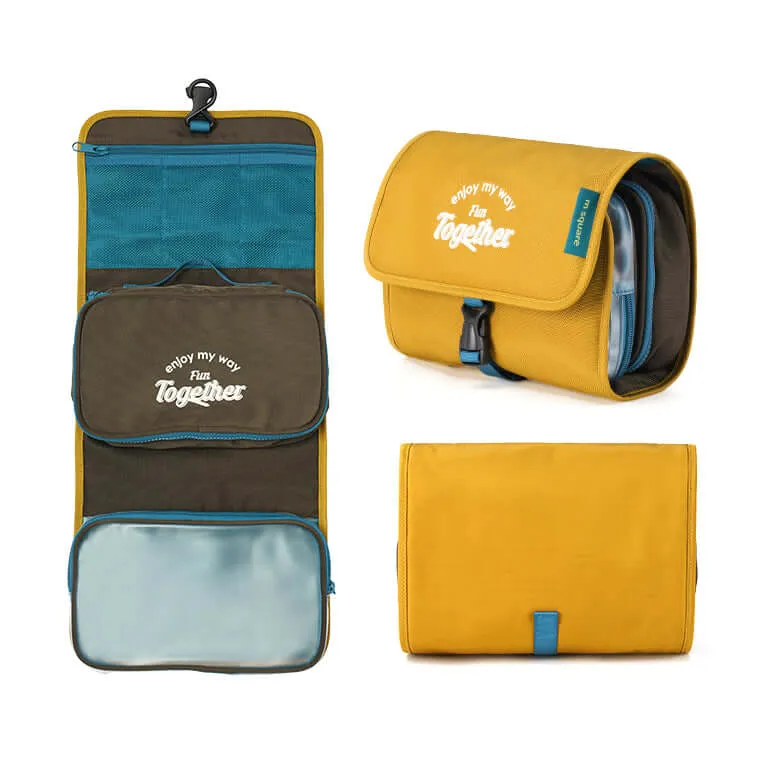 M Square Hanging Travel Toiletry Bag - Foldable Design