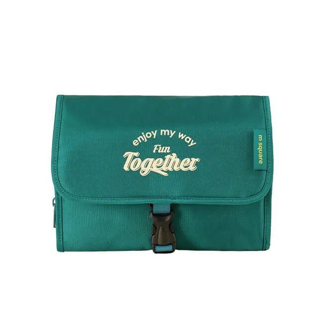 M Square Hanging Travel Toiletry Bag - Foldable Design