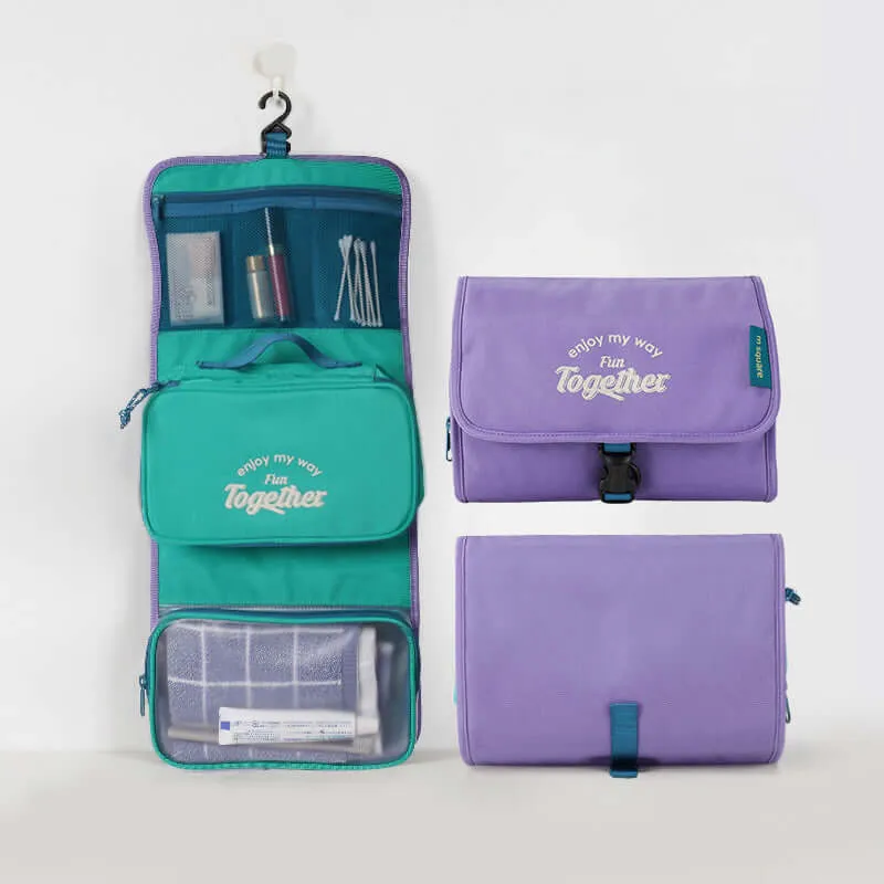 M Square Hanging Travel Toiletry Bag - Foldable Design