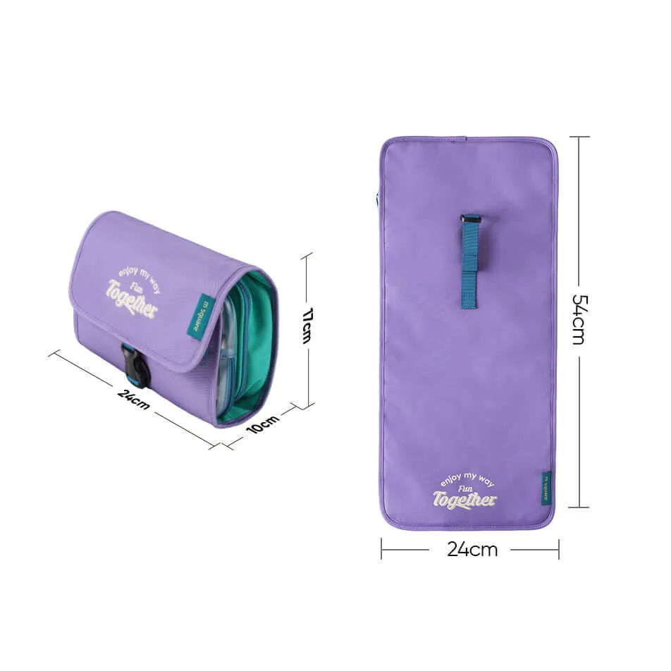 M Square Hanging Travel Toiletry Bag - Foldable Design